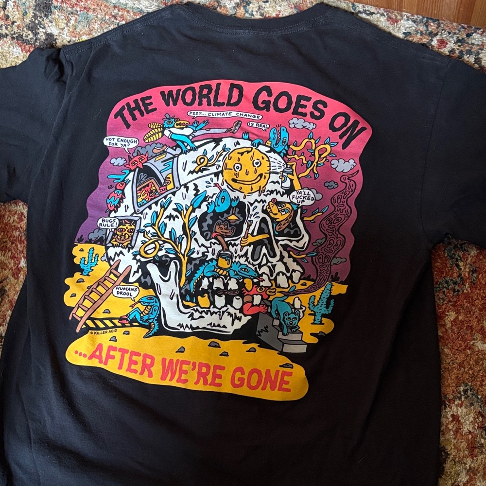 Killer Acid Black T-Shirt with Skull Design